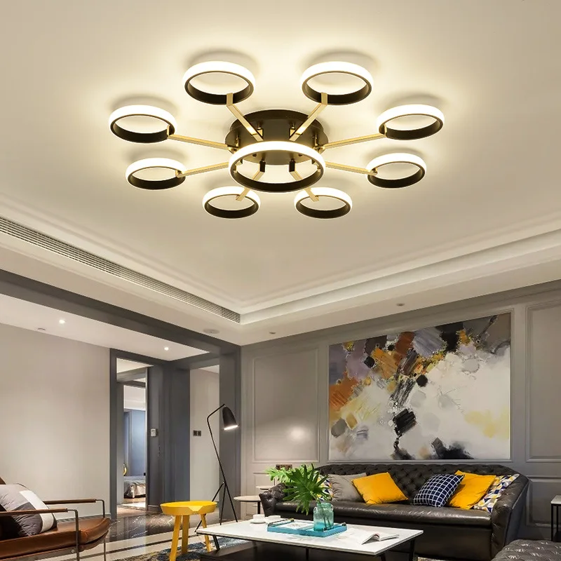 

Circular Simple Led Ceiling Lamp Nordic Living Room Study Bedroom Home Ceiling Light Modern Iron Living Room Fixtures Lighting