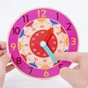 Children Montessori Wooden Clock Toys Hour Minute Second Cognition Colorful Clocks Teaching Aids for Kids Preschool Children 1