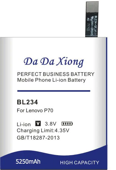 Новинка 5250 мАч BL234 Аккумулятор для lenovo P70 P70T P70-T P70A P70-A Высококачественный аккумулятор для телефона