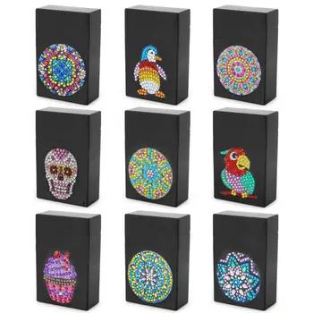 

DIY Diamond Business Card Storage Box Creative ID Card Bus Card Bank Card Holder Gift Jewelry Organizer Rectangle