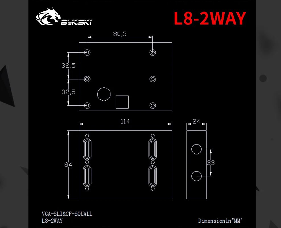 Bykski VGA-SLI& CF-SQUALL, SLI/CF мосты водоблок, для видеокарты Cross Fire, L4-2way/L4-3way/L6-2way/L8-2way/L4-4way