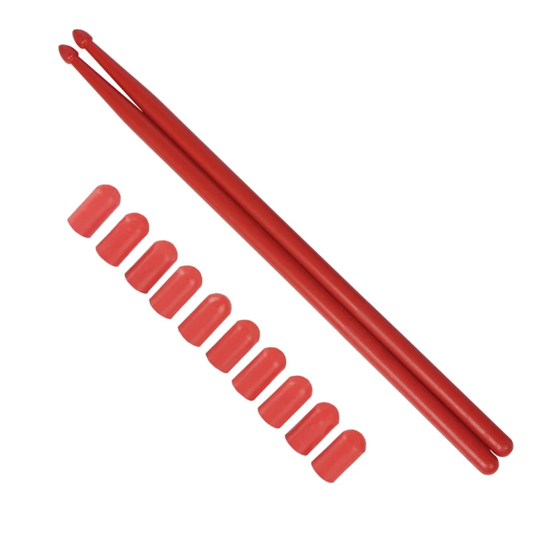

1 Pair 5A Drumsticks Stick Nylon for Drum Lightweight for Drummer Durable, Red