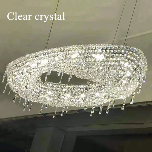 Clear crystal Youlaike современная люстра освещение для гостиной круглый цветной хрустальный светильник дизайн домашний декор подвесной светильник роскошный светодиодный светильник - Цвет абажура: Clear crystal