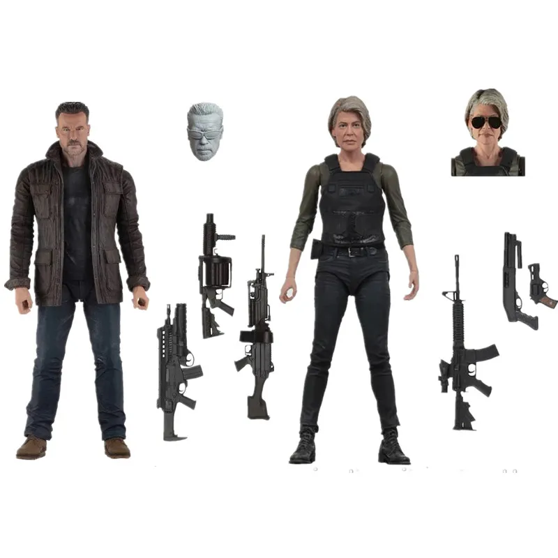 Экшн фигурка NECA Terminator T 800 Dark Fate Сара Коннор ПВХ Коллекционная модель игрушка в