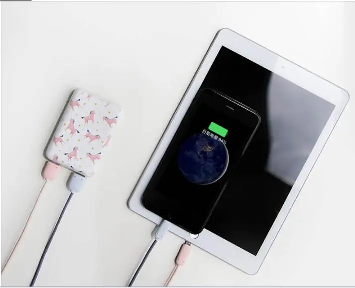 Мини Внешний аккумулятор 10000 мАч, милый внешний аккумулятор для iphone 11 pro, xiaomi mi9, внешний аккумулятор, двойной USB, портативное зарядное устройство
