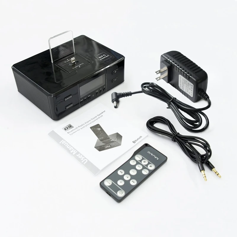Спальня USB зарядное устройство с FM радио беспроводной Bluetooth аудио Колонка прикроватный креативный модный цифровой Настольный будильник часы