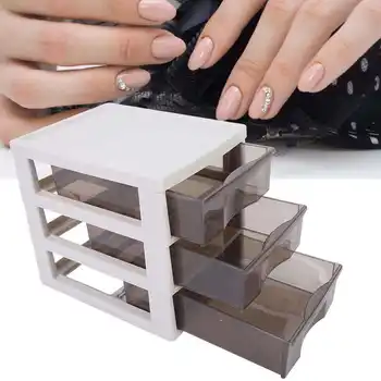 

Cosmetic Storage Box Nail Polish Organizer Makeup Nail Art Desktop Storage Box Manicure Organizer Case Nail Display