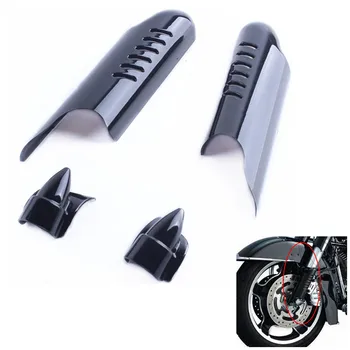 

Lower Fork Leg Shield Deflector Guard Cover For Harley Touring Electra Glide Road King FLHR Black