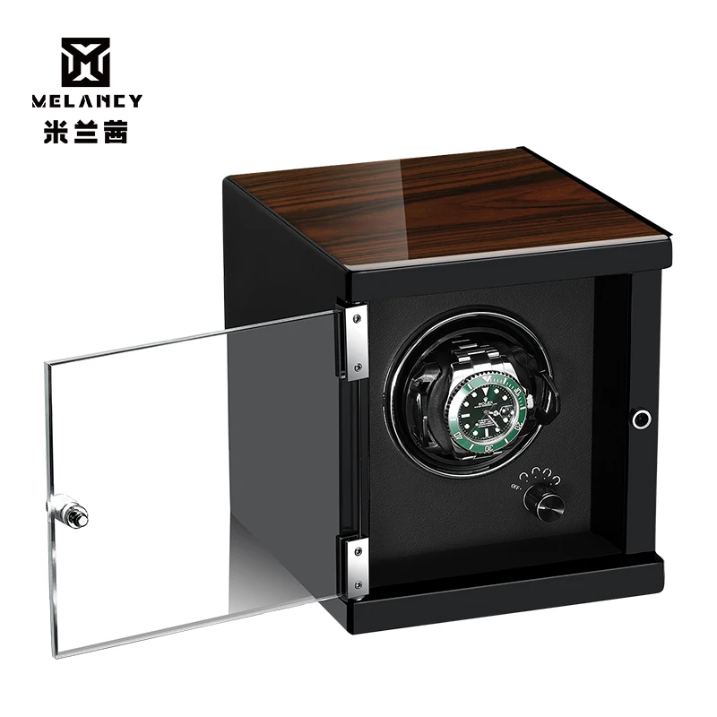 Автоматические деревянные часы Winder Box аксессуары дисплей механические вращающиеся часы uhrenbeweger для мужчин часы - Цвет: MQ-3201-2