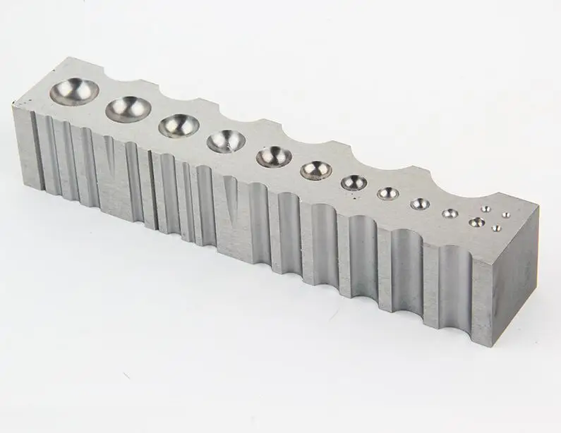 

Steel Channel with 4 sided multipurpose steel dapping block Jewelry Making Tools
