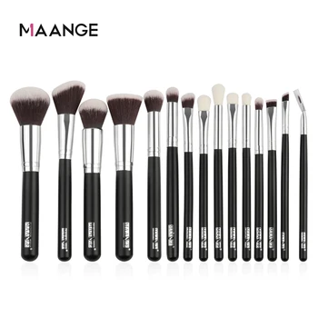 

MAANGE 15 Pcs Makeup Brushes Set Professional Cosmetics Foundation Powder Eyeshadow Concealer Blush Eyeshadow Make Up Brush Kits