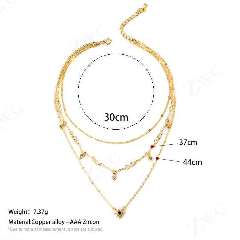 ZWC, модное богемное винтажное многослойное ожерелье с кулоном из кристаллов для женщин, цепочка с Золотым Полумесяцем, ожерелье,, ювелирное изделие, Новинка