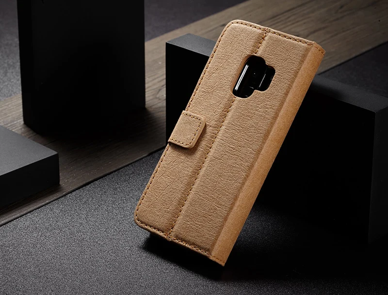 Для samsung galaxy S9 Plus откидной Чехол элегантный самодельная буква кошелек из крафт-бумаги kickstand чехол для samsung S7 edge S8 S9 note 8