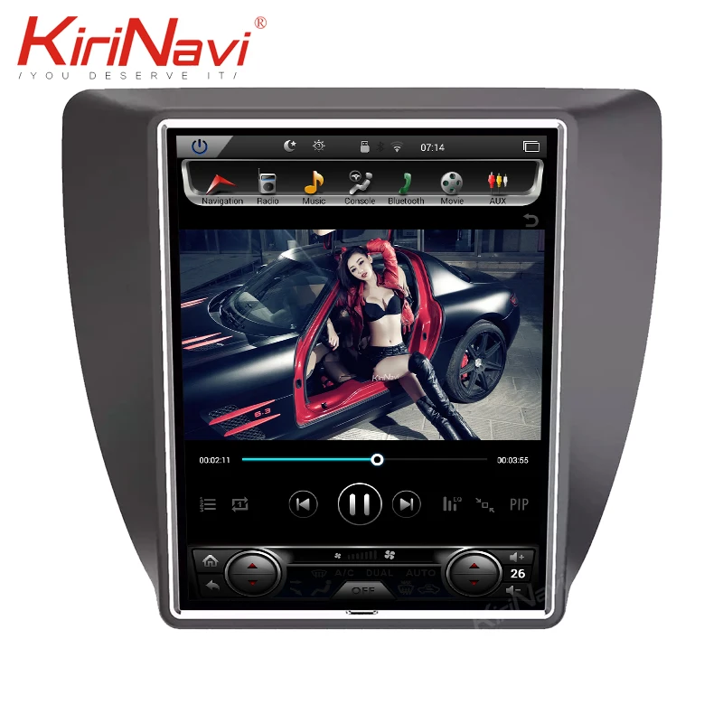 KiriNavi Tesla стиль вертикальный экран 10,4 ”1Din Android 8,1 Автомагнитола для Volkswagen VW Sagitar автомобильный dvd-плеер gps навигация 4G