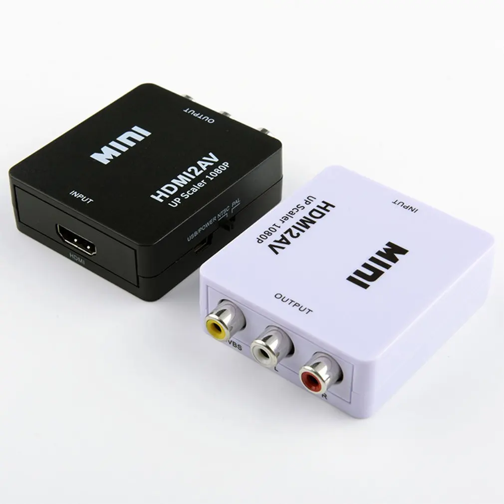 1080P мини HDMI к VGA к RCA AV композитный адаптер конвертер с 3,5 мм аудио кабель VGA2AV/CVBS+ аудио к ПК HDTV конвертер