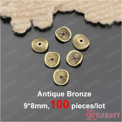 Antique Bronze 9mm 6 мм~ 15 мм много цветов на выбор Круглый Сплав разделенные прокладки Diy фурнитура Аксессуары(JM1411 - Цвет: Antique Bronze 9mm