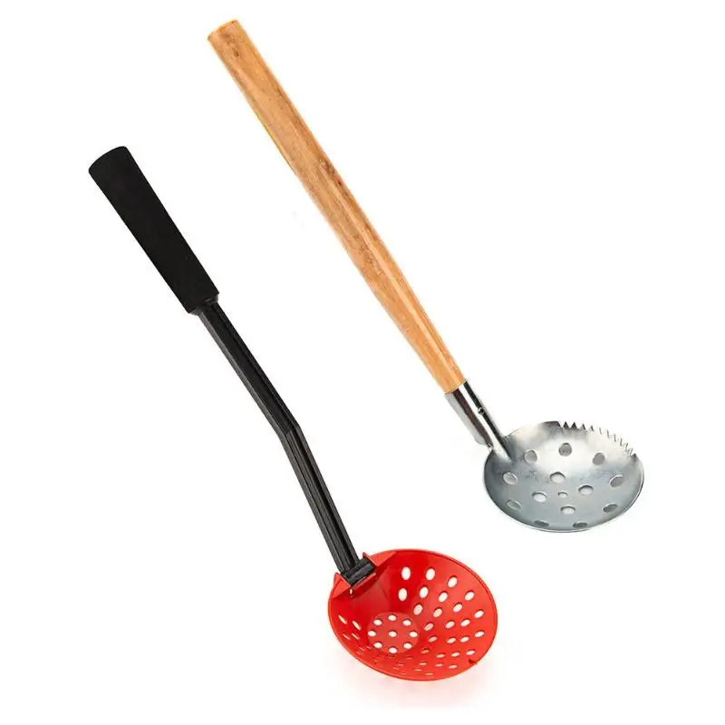 

1Pc Winter Ice Fishing Tools Ice Scoop Skimmer with Wood Handle Metal Outdoor Ice Fishing Tackle Tool Accessories