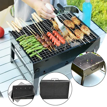 

Portable Folding Barbecue Charcoal Grill Easy Assemble and Remove Barbecue Cooking Set Foldable BBQ Grill Stove For Outdoor Home