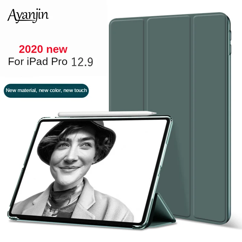 Высококачественный чехол для iPad Pro 12 9 2020 ультра тонкий 3 Fold PU кожаный умный дюймов