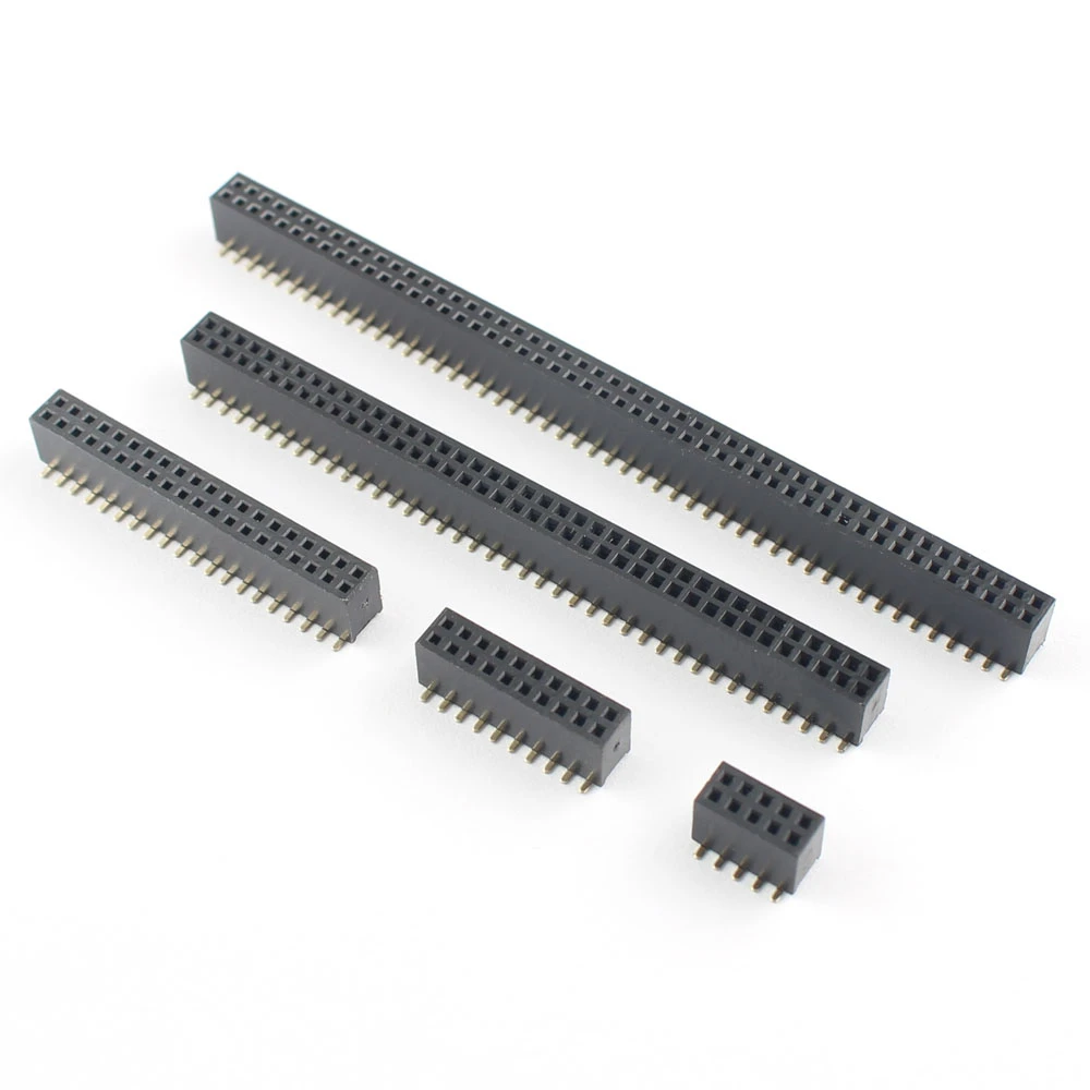 10-Pack Of 2x20 Pin (40 Pin) Female Header Strips - 1.27mm Pitch, Straight Pin