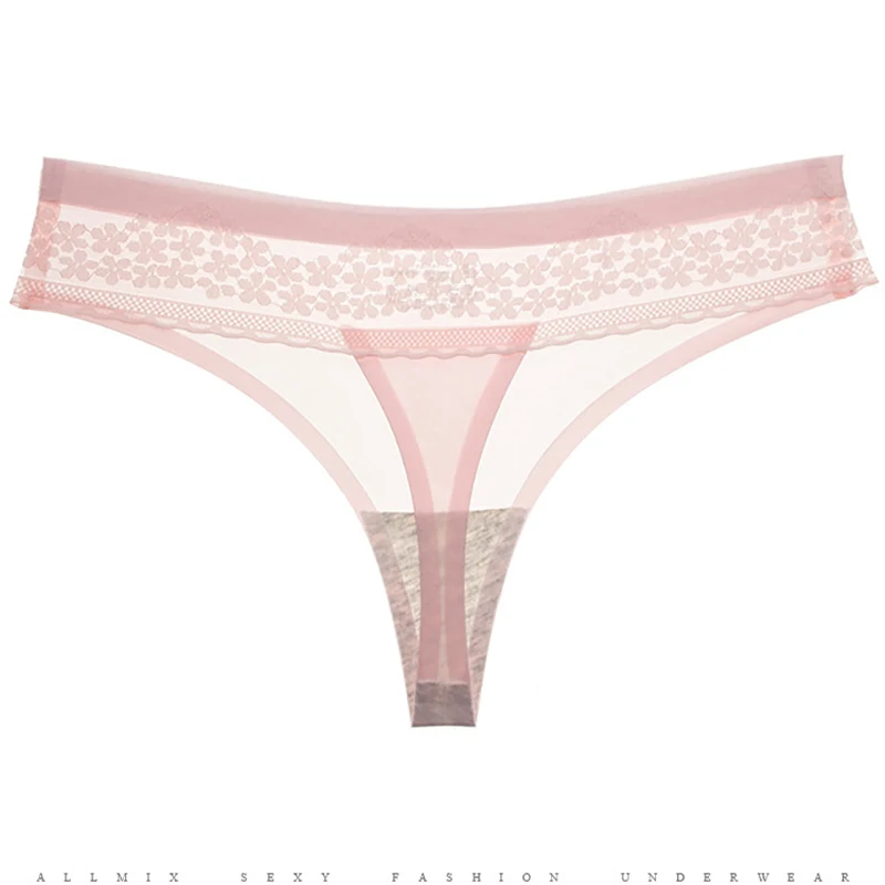 

Women Lace Silk G String Thongs Sexy Lady Underwear Panties Underpants Transparent Seamless Transparent G-string Female Briefs
