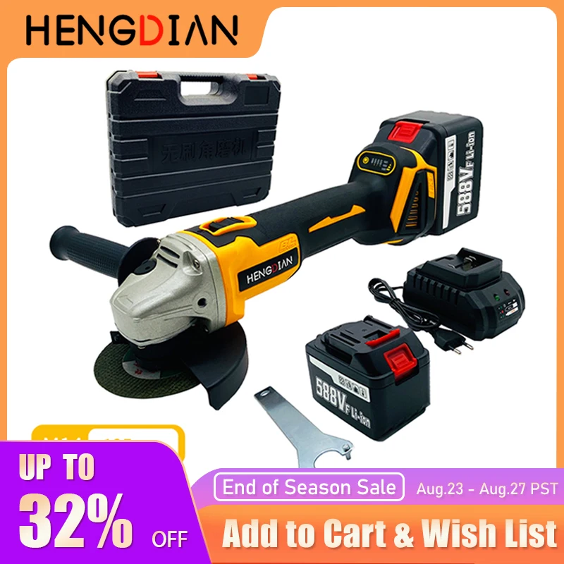 New Arrival 125mm Cordless Grinder Machine Handheld Wireless Power Tools Angle Grinder