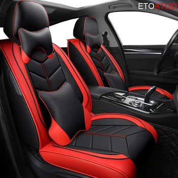 

ETOATUO Universal leather Car Seat covers for Citroen all models C4-Aircross C4-PICASSO C5 C2 C4 C6 C-Elysee C-Triomphe car seat