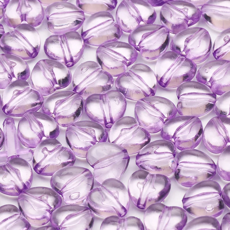 50/100/150/200pcs 11mm Transparent Charms Heart Shape Acrylic Beads Loose Spacer Beads For Jewelry Making Diy Bracelet Necklace