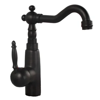 

Copper Retro Rotatable Faucet Antique Color Hot and Cold Water Mixer Faucet Black Rotatable Bathroom Countertop Household Tap