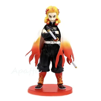 

25cm Demon Slayer Rengoku Kyoujurou PVC Action Figures Toys GK Anime Figure Kimetsu No Yaiba Figurine Model Doll Toys