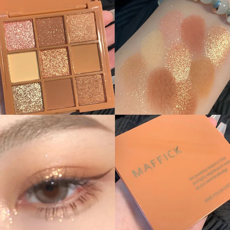 9Color Matte Eyeshadow Palette Glitter Eyeshadow Lasting Charming Sweet  Orange Bean Paste Color Makeup Cosmetic EyeshadowPalette|Eye Shadow| -  AliExpress