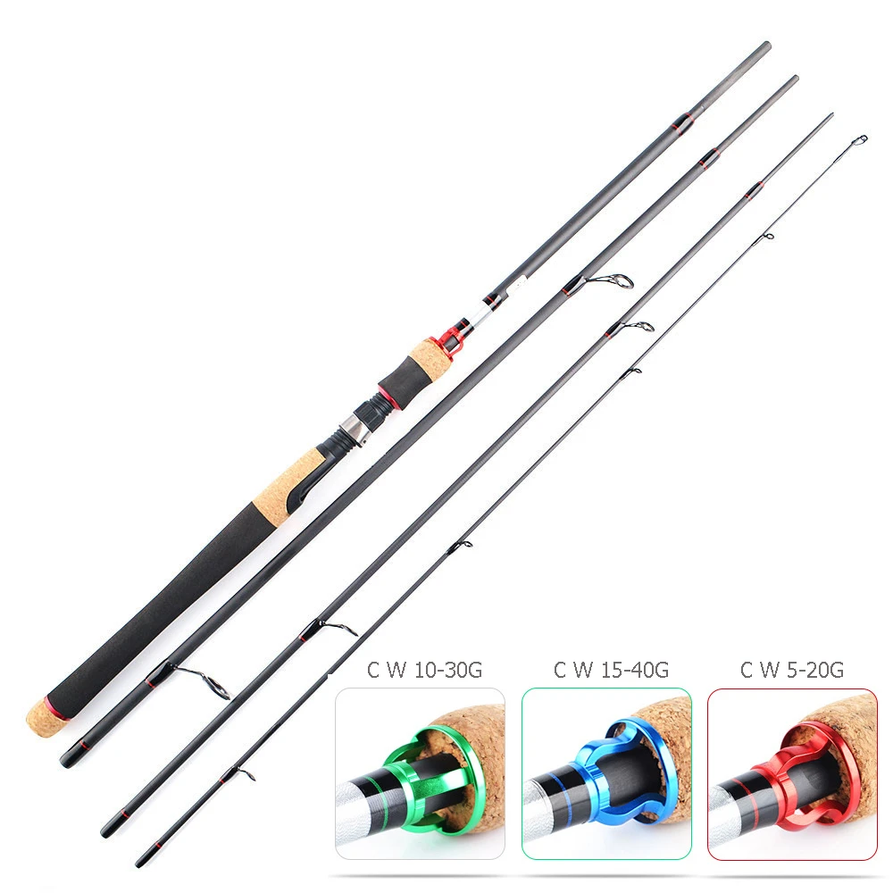 Spinning Fishing Rod H XH Ultralight 4 Sections 2.4M 2.7M 2.1M Lure Fishing  Rods 5-20G 10-30G 15-40G Fishing Pole Carbon Rod