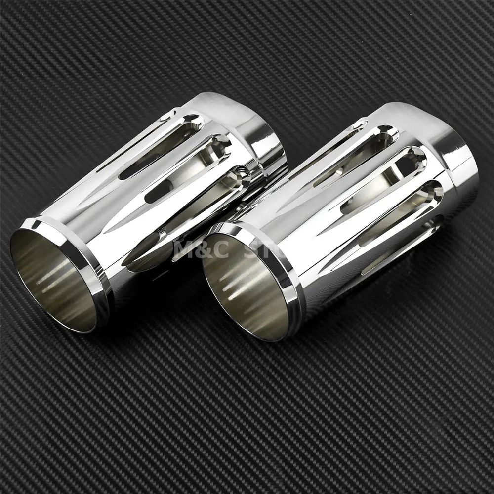 Maction Хромированная передняя вилка загрузки слайдер Чехлы для Harley Touring Electra Glide Street Glide FLHX Road King FLHR 1980-2013 14-16