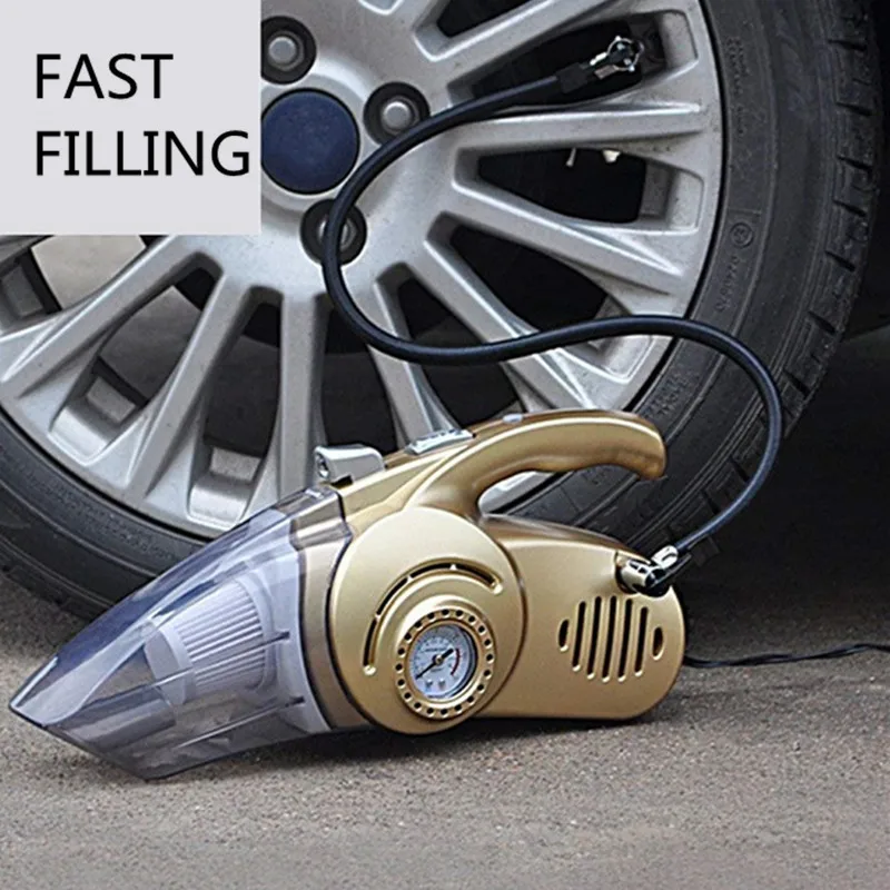 US $30.11 4 In 1 Portable Car Dual Use Multi Function Car Vacuum Cleaner With Digital Display Car Auto Inflatable Pump Air Compressor