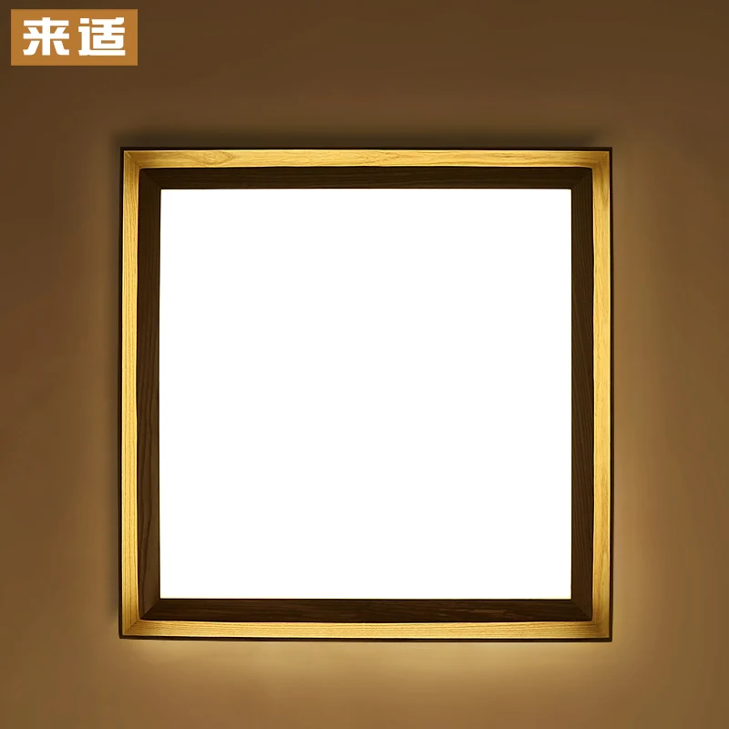 

Solid wood ceiling ceiling simple Nordic living room lamp log bedroom lamp study lamp LED wooden Japanese lighting