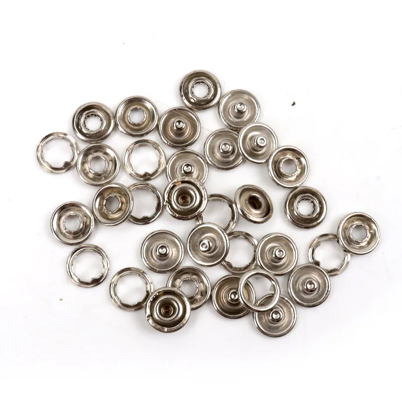 

Metal Prong Snap Buttons Fasteners Press Studs Baby Romper Buckle Snap 50sets(4pcs 1set) 7.5/9.5/11mm