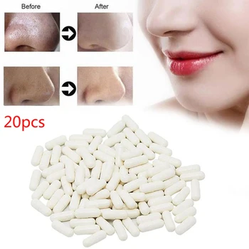 

20 pcs Portable Travel Amino Acid Facial Cleaning Capsules Powder Nano Deep Cleaning Bubble Blackhead Acne Deep Face Cleaning