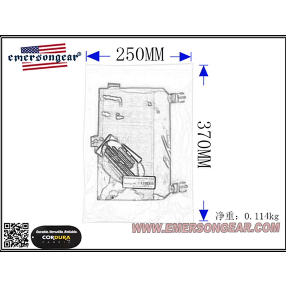 Emersongear Emerson 556 тройной подсумок панель Тактический Магнитный чехол для 419 420 жилет Ranger Зеленый RG