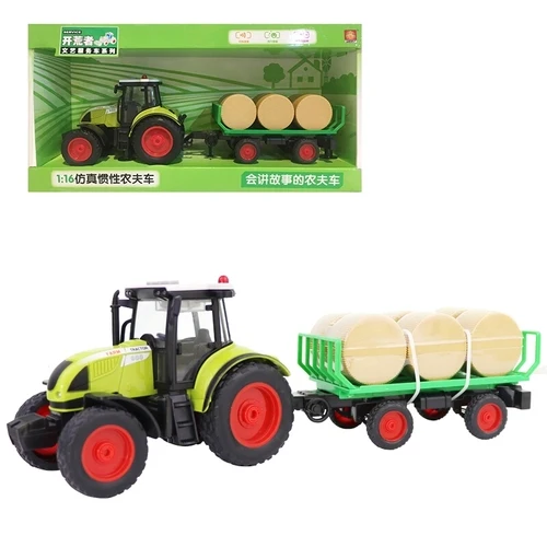 Детские Тракторные игрушки масштабное моделирование фермерская модель автомобиля сельскохозяйственный транспорт трейлер подарки для детей - Цвет: 6