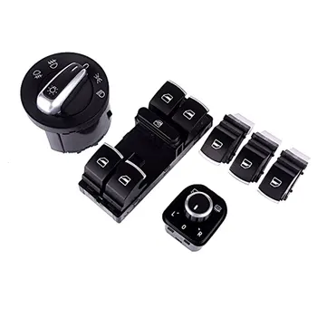 

Iztoss 6pcs Set with Chrome color Headlight Window Mirror Switch For VW Passat B6 Jetta Golf MK5 MK6 CC TIGUAN