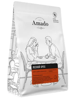 

Coffee Amado "hazelnut", flavored ground, 200 gr