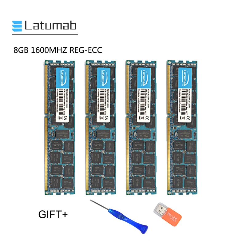 

Latumab 8GB 16GB DDR3 1600mhz PC3 12800 REG ECC Server Memory Ram PC Memory RAM Memory Module 1pcs/2pcs/4pcs High Quality