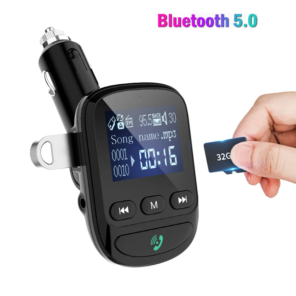 Автомобильный fm-передатчик Aux Bluetooth 5 0 без потерь аудио музыка громкой связи