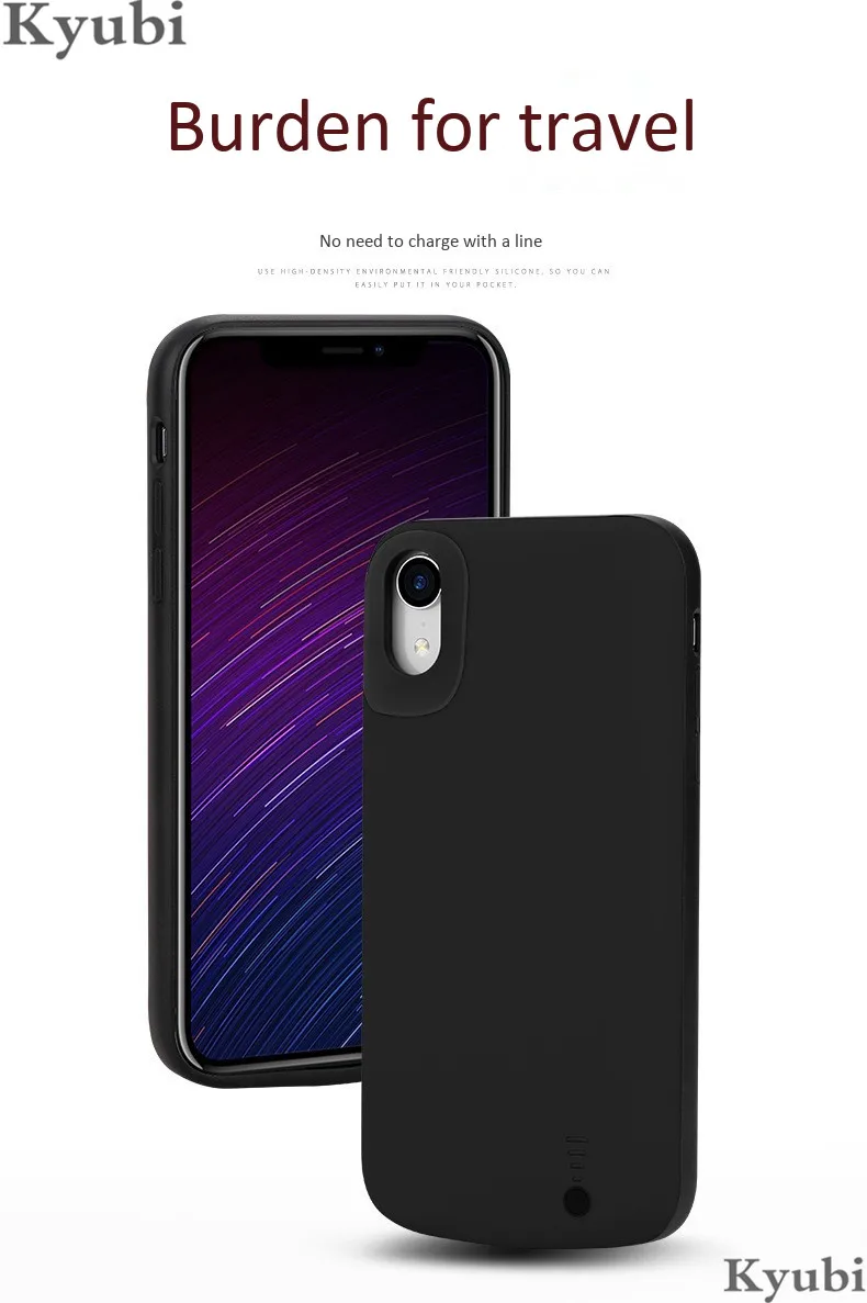 6000 мАч Высокая емкость батарея зарядное устройство чехол для iphone xr xs max внешний портативный беспроводной зарядный чехол для iphone xr xs max