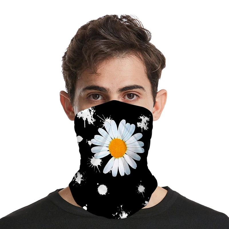 

1pc Summer Daisy Fashion Design 3d Seamless Face Mask Motorbike Headwear Magic Scarf Outdoor Cycling Fishing Ski Hiking Bandanas