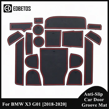 

Door Groove Mat For BMW X3 G01 2018 2019 2020 Accessories Anti-Slip Mat Gate Slot Coaster Car Interiors Gel Pad Rubber