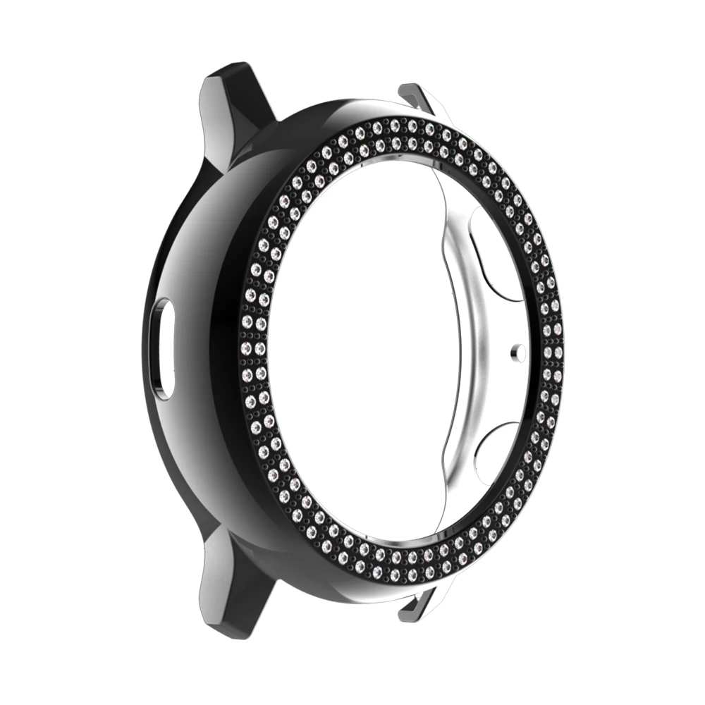 New Stylish Double Row Diamond Thin PC Cover for Samsung Galaxy Watch Active 2 Case 44mm 40mm Active2 New 9 Color PC Case Amphib