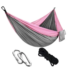  Outdoor nylon parachute cloth hanging single person double camping riding indoor leisure swing chair 