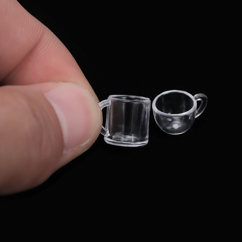 Miniature Figurines Mini Plastic Acrylic Goblet 17PCS/Set Dollhouse Accessories DIY Toys