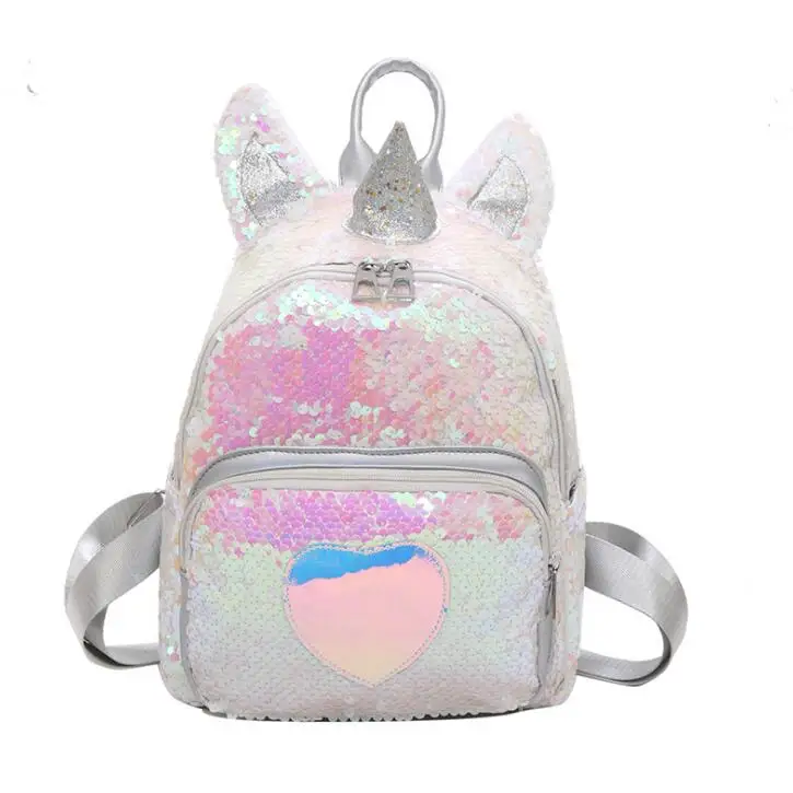 Популярный женский рюкзак с блестками для девочек, цветной ранец с единорогом, Детский Рюкзак Студенческая сумка - Цвет: style 2